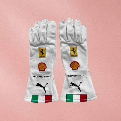Ferrari Monza GP 2025 Driver Replica Gloves – Scuderia F1 Racing Gear Vorix Race Gears