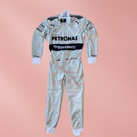 2013 Lewis Hamilton Mercedes-Benz F1 Embroidered Race Suit