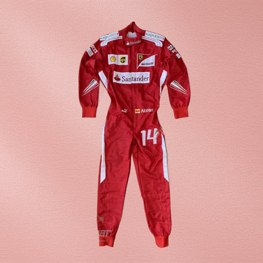 2014 Fernando Alonso Ferrari F1 Embroidered Racing Suit
