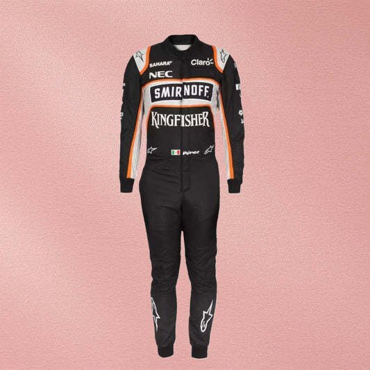 2016 Sergio Perez Sahara Force India F1 Racing Suit | Formula 1 Team Racewear Vorix Race Gears