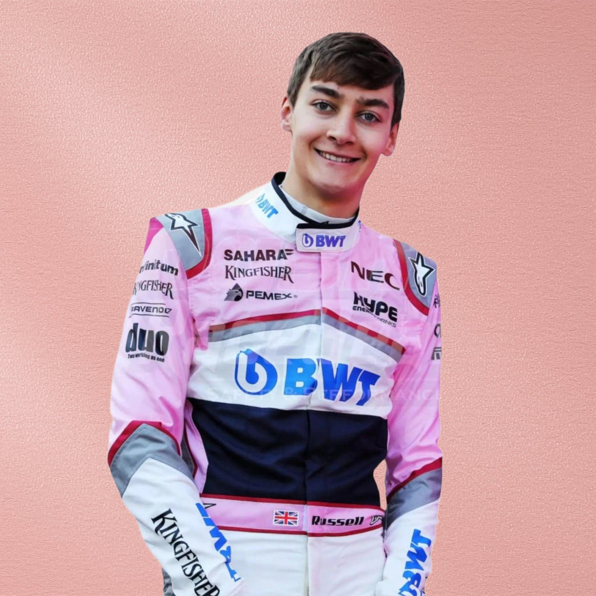 2017 George Russell BWT F1 Racing Suit | Formula 1 Racewear Vorix Race Gears