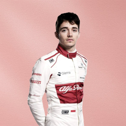 2018 Charles Leclerc Alfa Romeo Sauber F1 Racing Suit | Formula 1 Racewear Vorix Race Gears