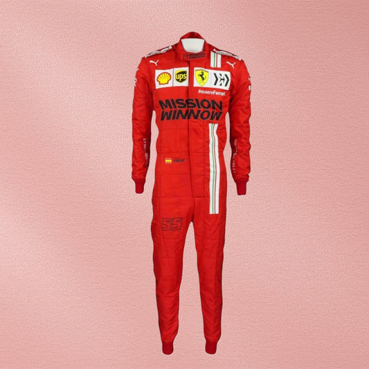 2021 Carlos Sainz Ferrari F1 Racing Suit | Scuderia Ferrari Racewear Vorix Race Gears