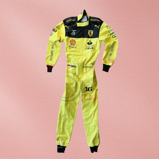 2022 Charles Leclerc Ferrari Monza GP F1 Embroidered Racing Suit