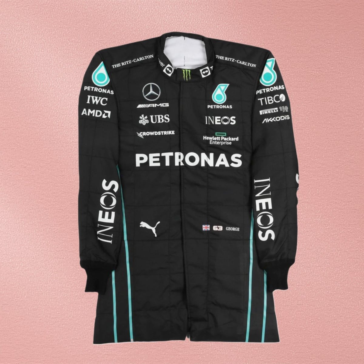 2022 George Russell Mercedes-AMG Petronas F1 Team Replica Race Suit Vorix Race Gears