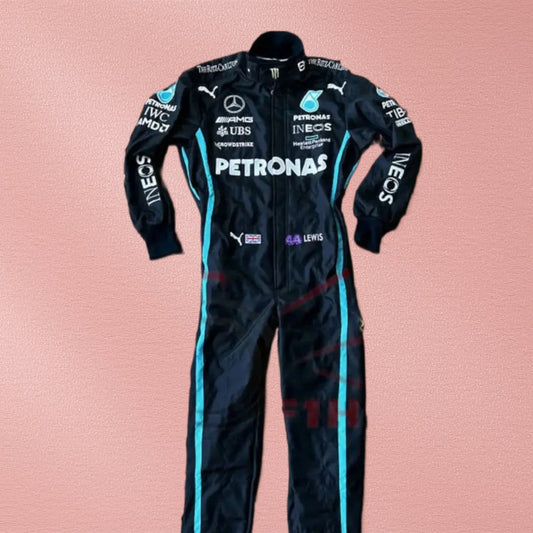 2022 Lewis Hamilton Mercedes Benz F1 Embroidered Racing Suit