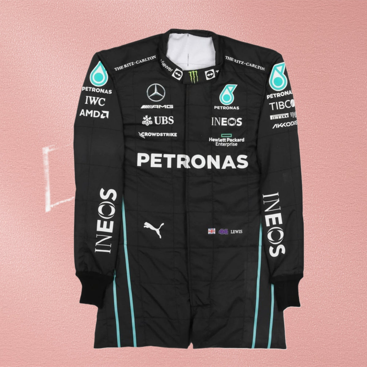 2022 Lewis Hamilton Mercedes-AMG Petronas F1 Team Replica Race Suit Vorix Race Gears