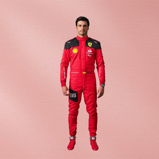 2023 Carlos Sainz Scuderia Ferrari F1 Racing Suit Vorix Race Gears