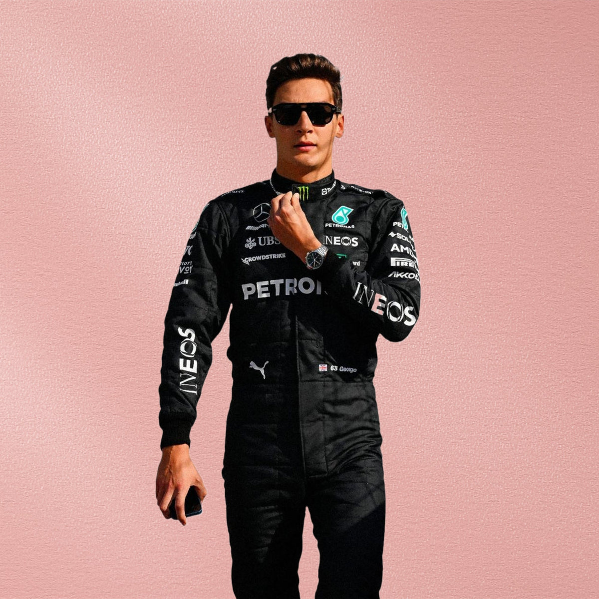 2023 George Russell Mercedes AMG F1 Race Suit | Formula 1 Racewear Vorix Race Gears
