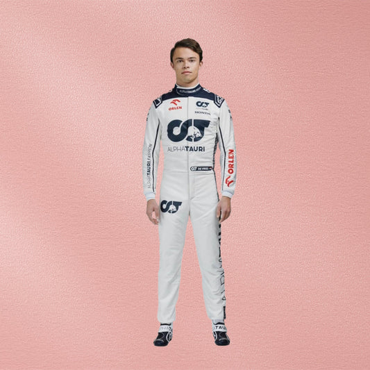 2023 Nyck de Vries AlphaTauri F1 Replica Race Suit Vorix Race Gears