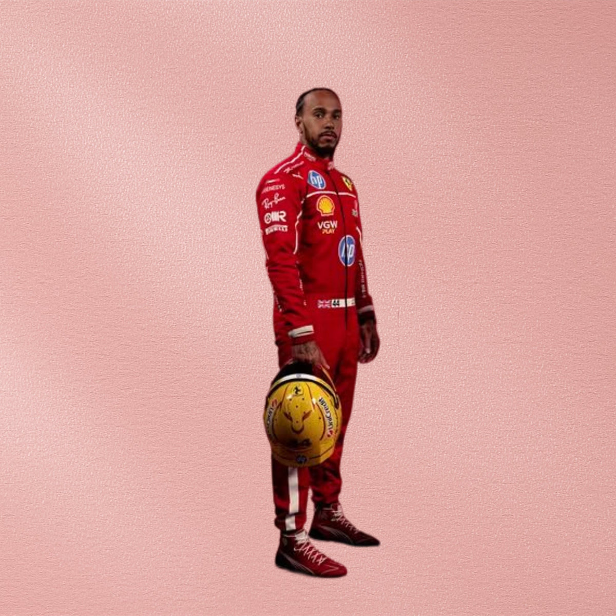 2025 Lewis Hamilton Ferrari F1 Racing Suit | Scuderia Ferrari HP Vorix Race Gears
