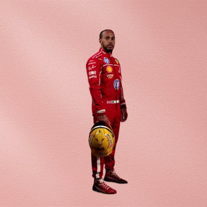2025 Lewis Hamilton Ferrari F1 Racing Suit | Scuderia Ferrari HP Vorix Race Gears