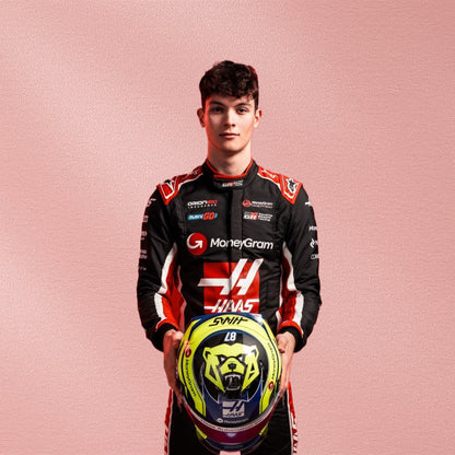 2025 Oliver Bearman Haas F1 Racing Suit | Formula 1 Racewear Vorix Race Gears