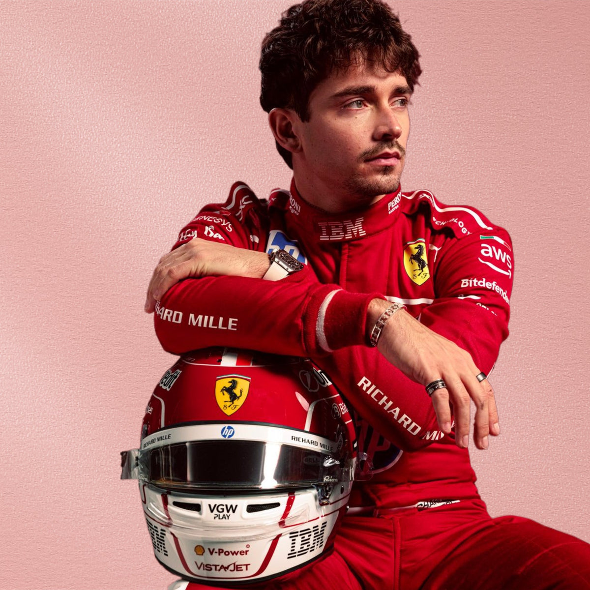 2025 Charles Leclerc Ferrari F1 Racing Suit | Scuderia Ferrari Vorix Race Gears