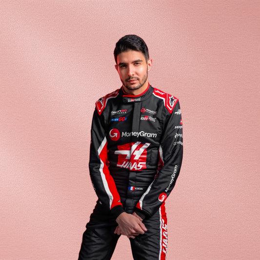 2025 Esteban Ocon Haas F1 Racing Suit | Formula 1 Racewear Vorix Race Gears