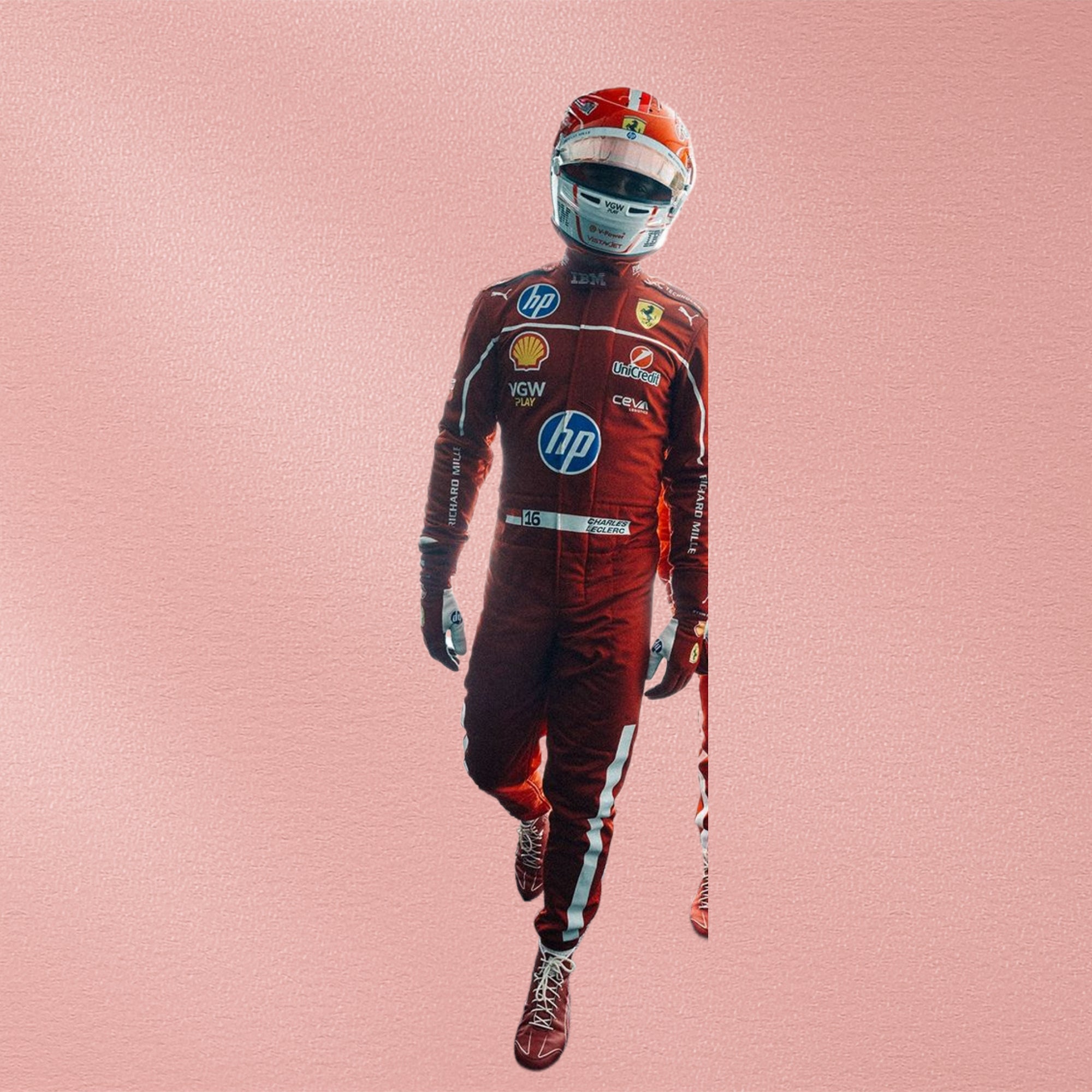2025 Lewis Hamilton Ferrari F1 Racing Suit | Scuderia Ferrari HP