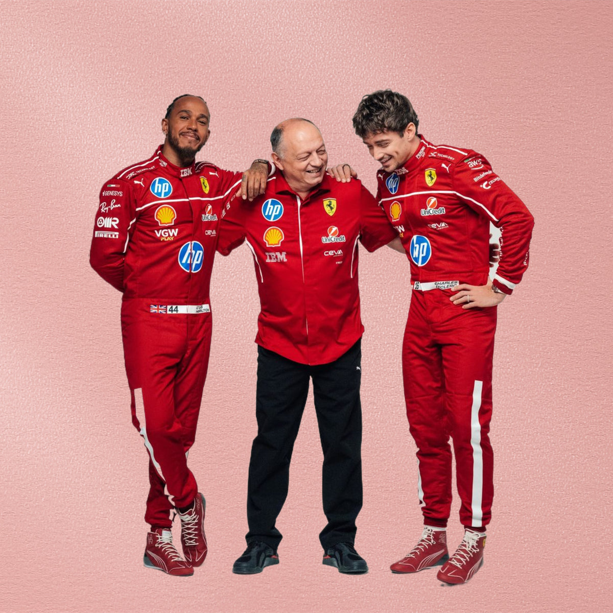 2025 Lewis Hamilton Ferrari F1 Racing Suit | Scuderia Ferrari HP