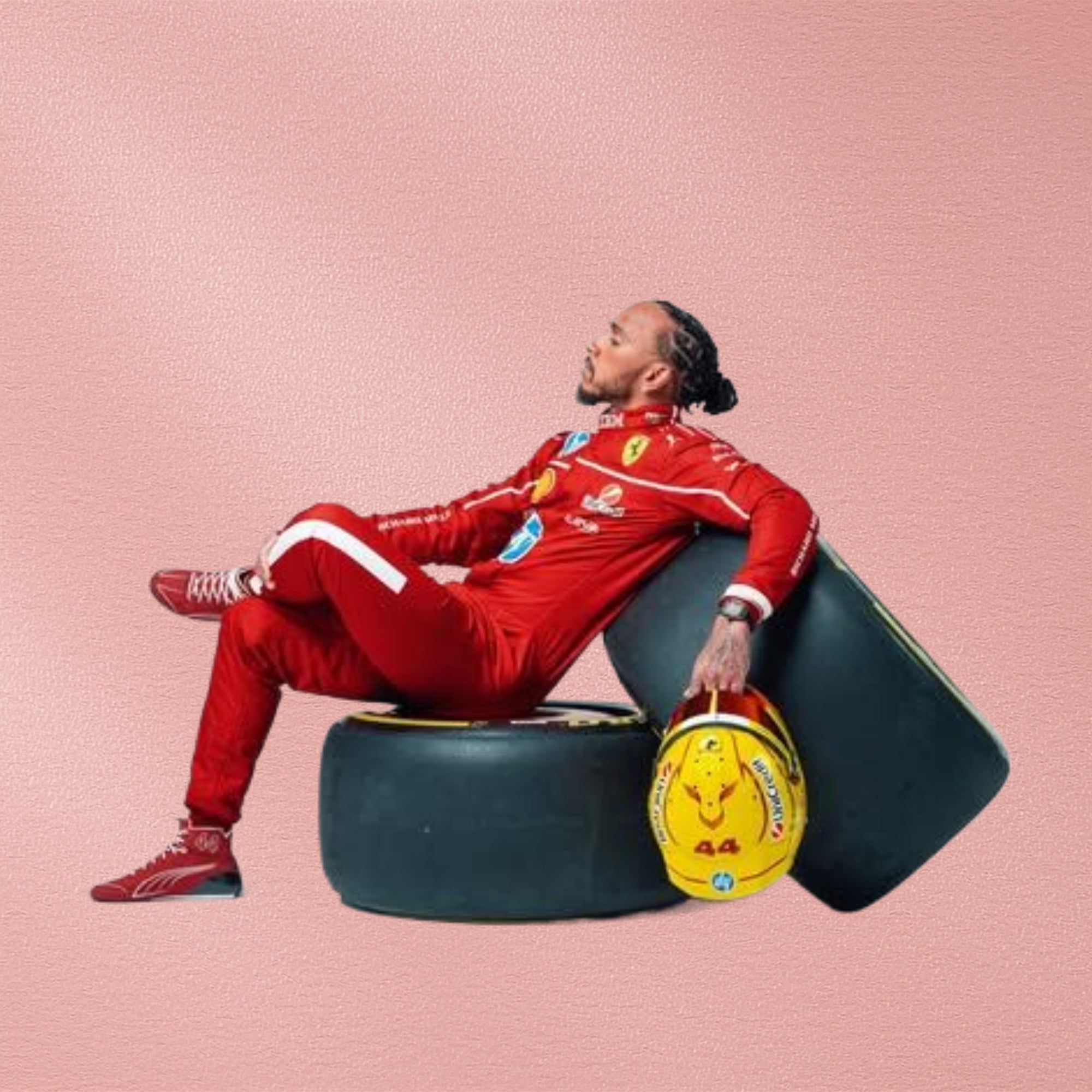 2025 Lewis Hamilton Ferrari F1 Racing Suit | Scuderia Ferrari HP