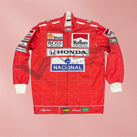 Ayrton Senna 1991 McLaren F1 Embroidered Racing Jacket
