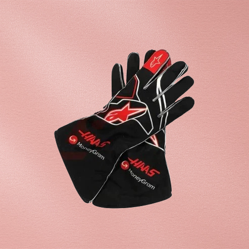 Haas F1 2025 Race Gloves – MoneyGram Team-Inspired Driver Gear Vorix Race Gears