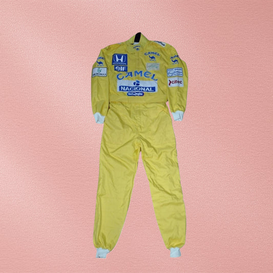 Ayrton Senna Signed Lotus 1987 F1 Replica Embroidered Racing Suit