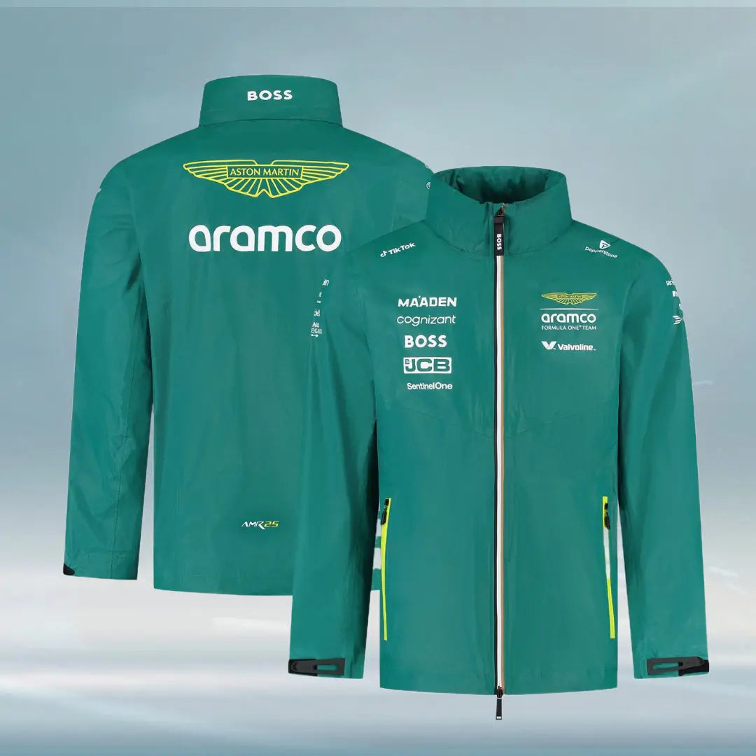 Aston Martin Aramco Cognizant F1 2025 Team Rain Jacket Vorix Race Gears