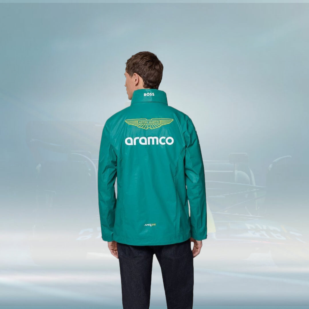 Aston Martin Aramco Cognizant F1 2025 Team Rain Jacket