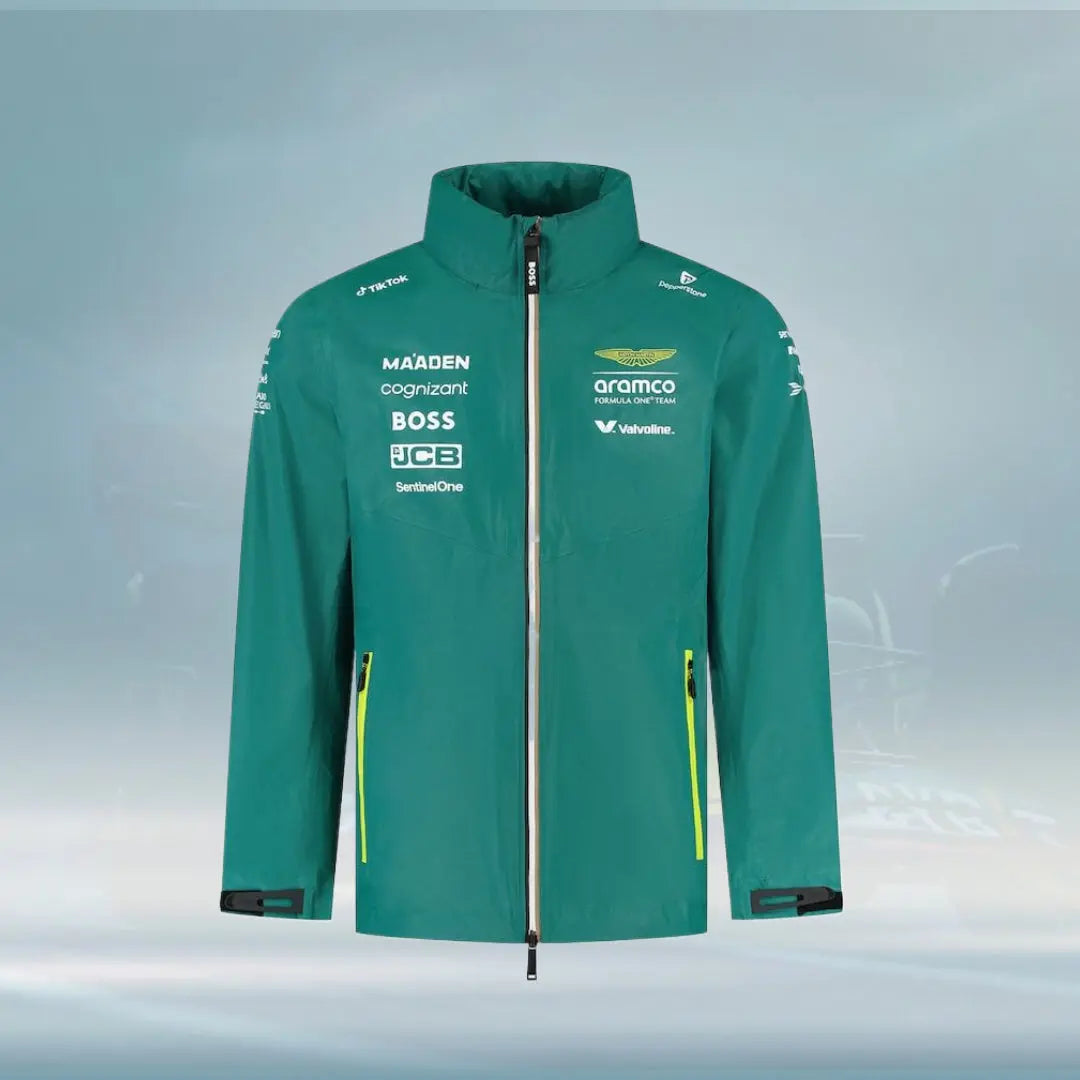 Aston Martin Aramco Cognizant F1 2025 Team Rain Jacket Vorix Race Gears