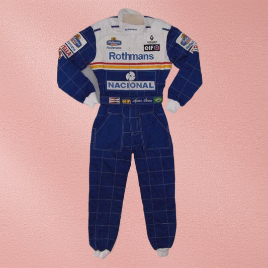 Ayrton Senna 1994 Williams Rothmans F1 Embroidered Racing Suit