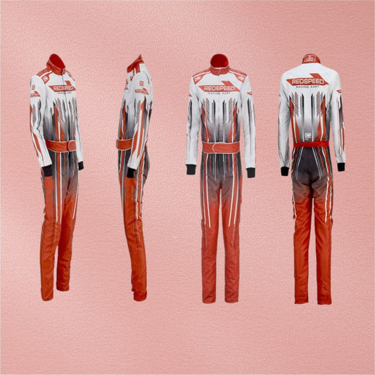 Red Speed Go Kart Racing Suit – Custom Karting Racewear