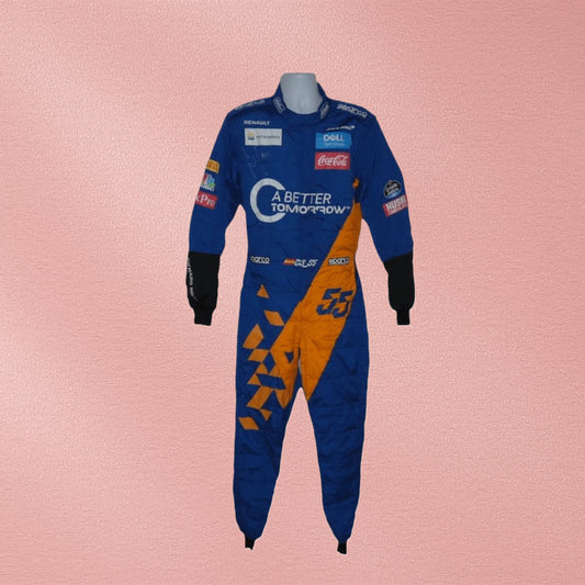 Carlos Sainz Jr Signed 2019 Chinese GP McLaren Embroidered Race Suit