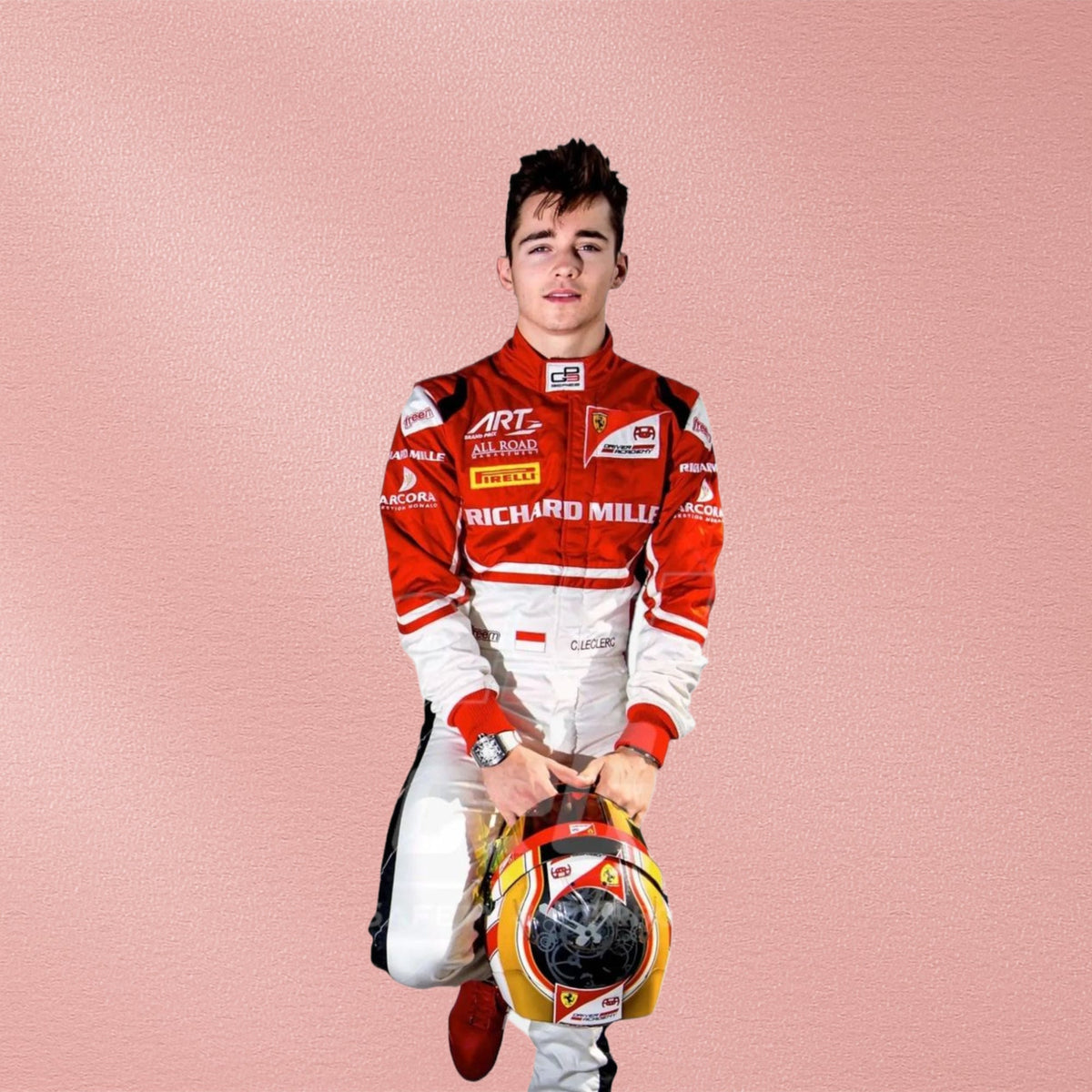 2016 Charles Leclerc Ferrari F1 Race Suit for Kids | Formula 1 Racing Wear Vorix Race Gears