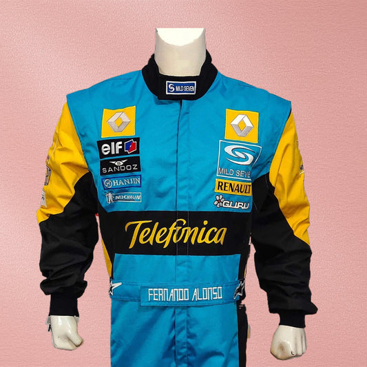 Fernando Alonso 2006 Renault F1 Embroidered Racing Suit Replica