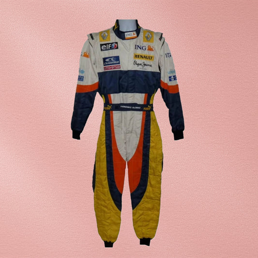Fernando Alonso 2008 Renault F1 Embroidered Racing Suit
