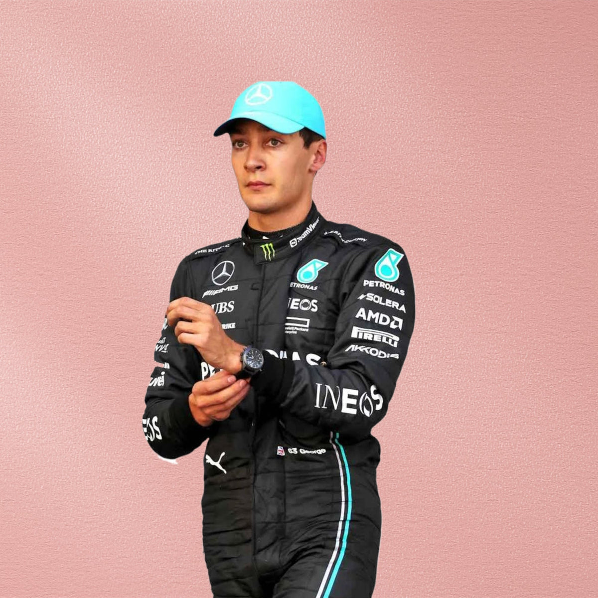 2023 George Russell Mercedes AMG F1 Race Suit | Formula 1 Racewear Vorix Race Gears