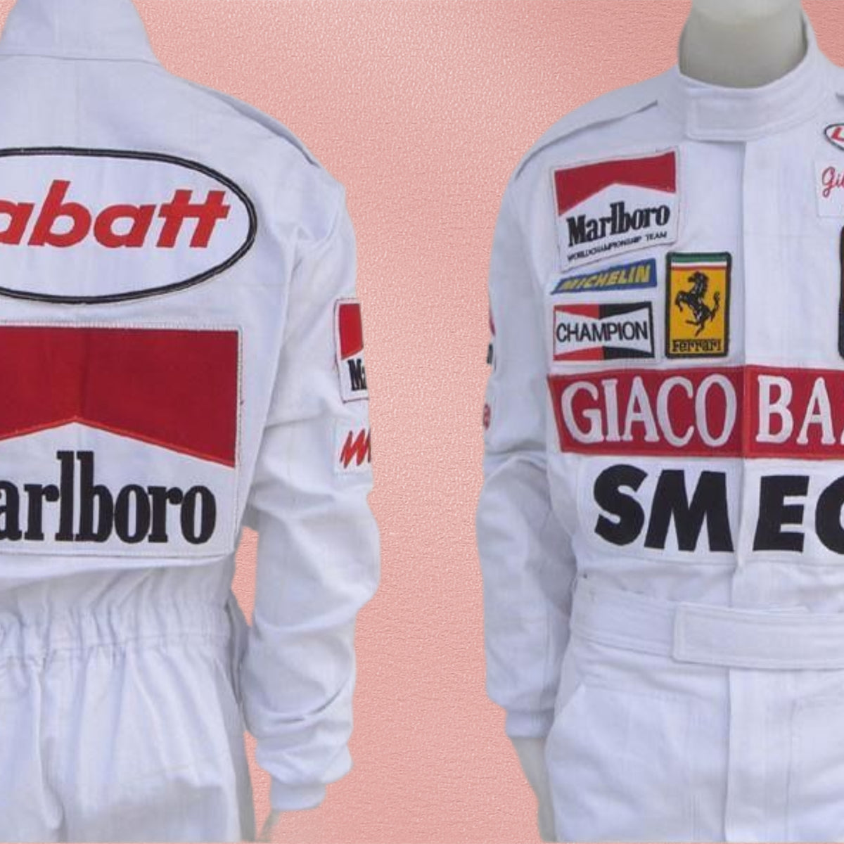 Gilles Villeneuve 1980 Ferrari F1 Embroidered Racing Suit Replica