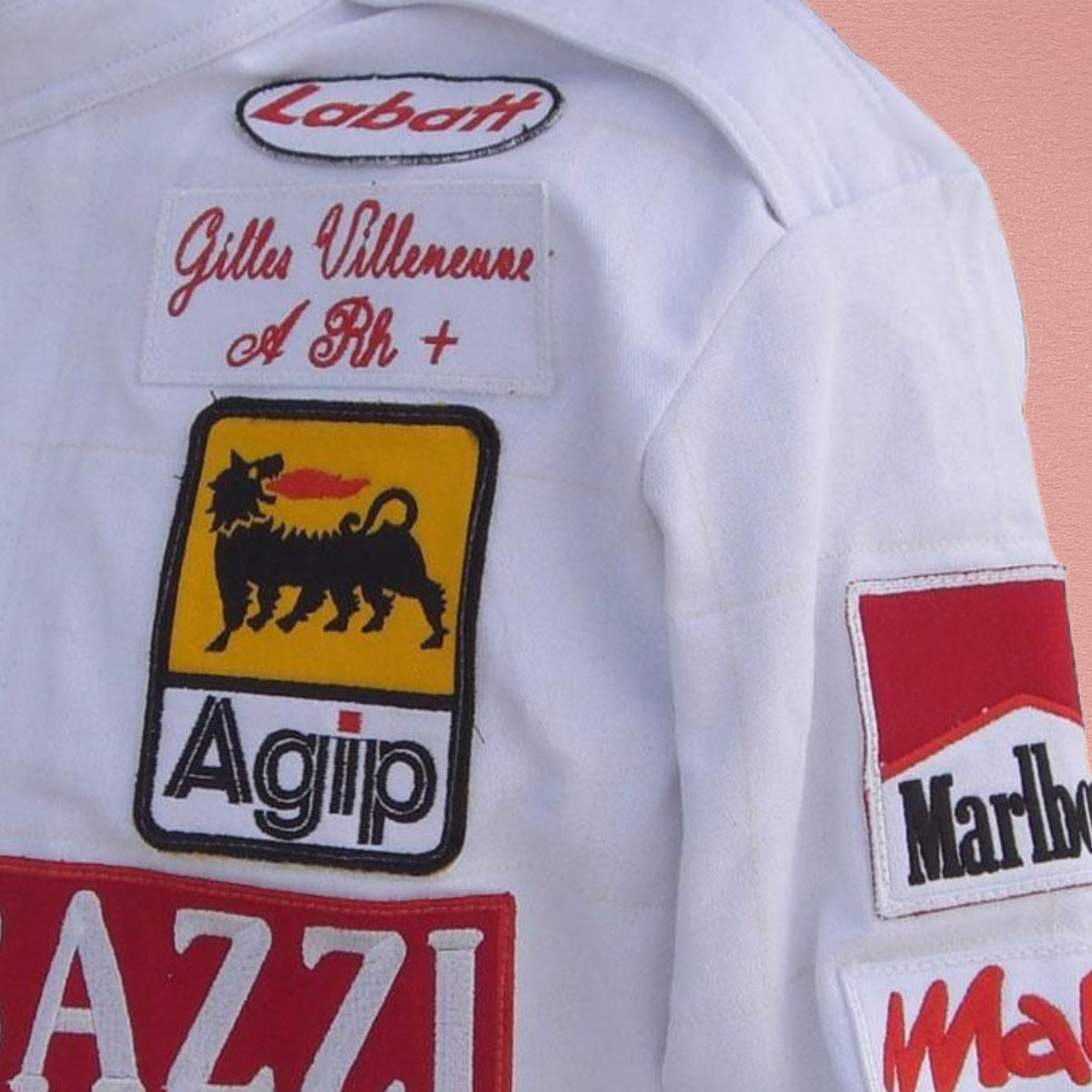 Gilles Villeneuve 1980 Ferrari F1 Embroidered Racing Suit Replica