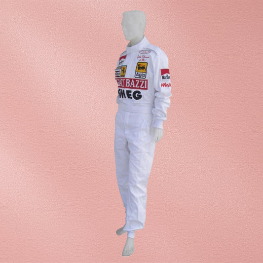 Gilles Villeneuve 1980 Ferrari F1 Embroidered Racing Suit Replica