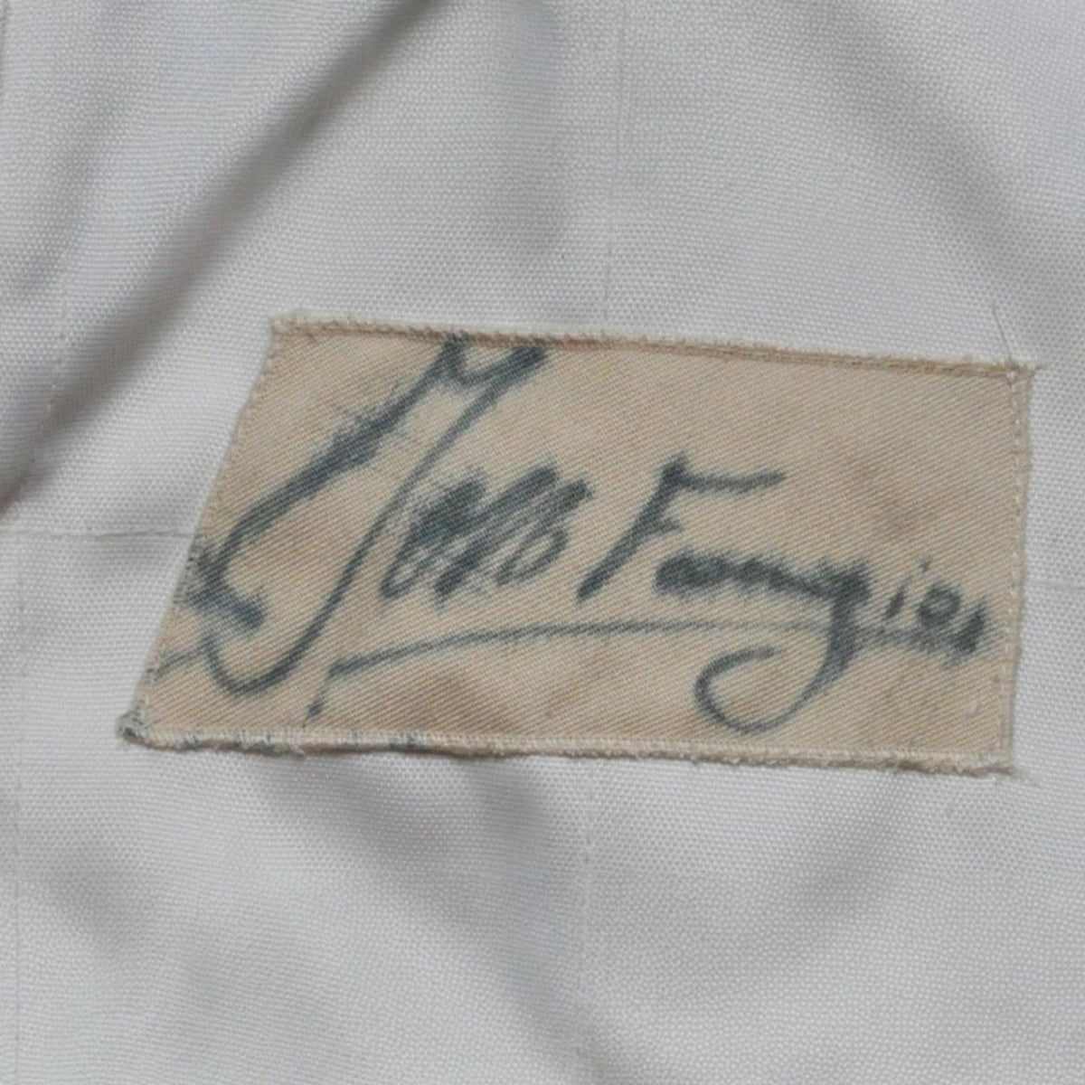 Juan Manuel Fangio Signed Vintage Ferrari F1 Replica Embroidered Race Suit