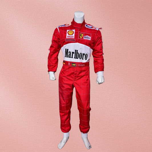 Michael Schumacher 2001 Ferrari F1 Replica Embroidered Racing Suit