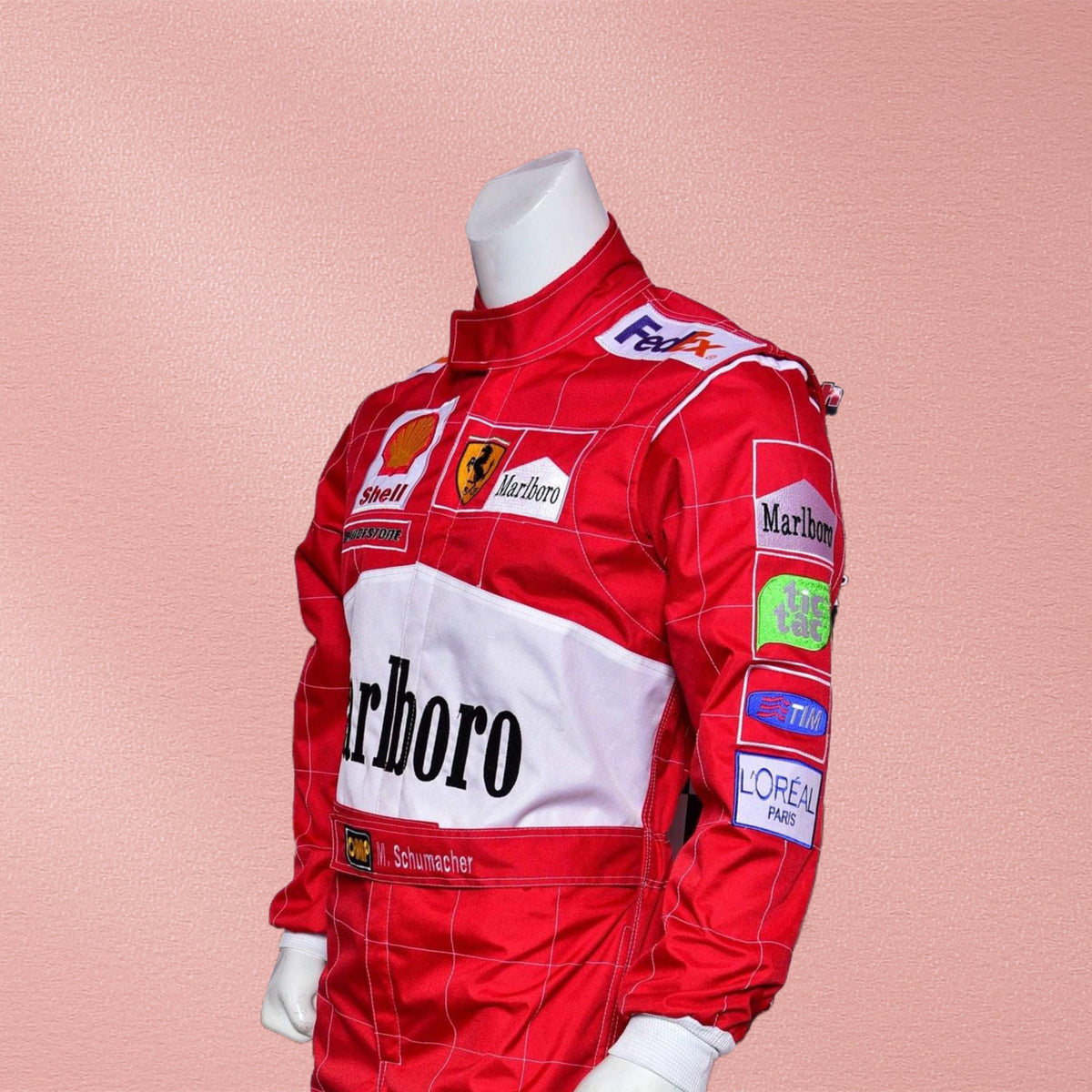 Michael Schumacher 2001 Ferrari F1 Replica Embroidered Racing Suit