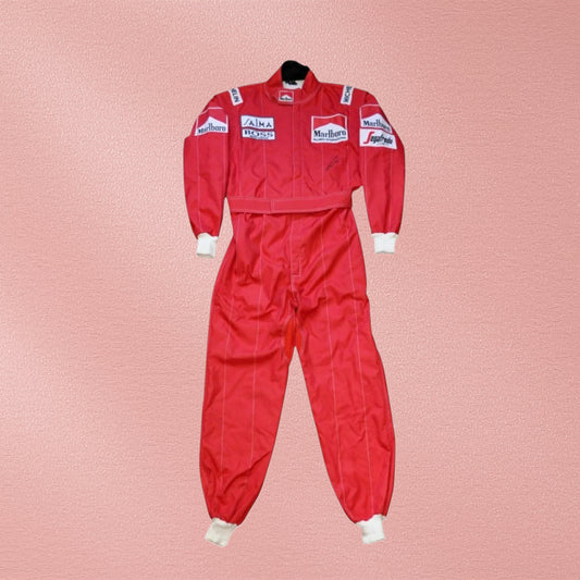 Niki Lauda Signed McLaren 1984 F1 Replica Embroidered Racing Suit