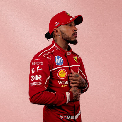 2025 Lewis Hamilton Ferrari F1 Racing Suit | Scuderia Ferrari HP Vorix Race Gears