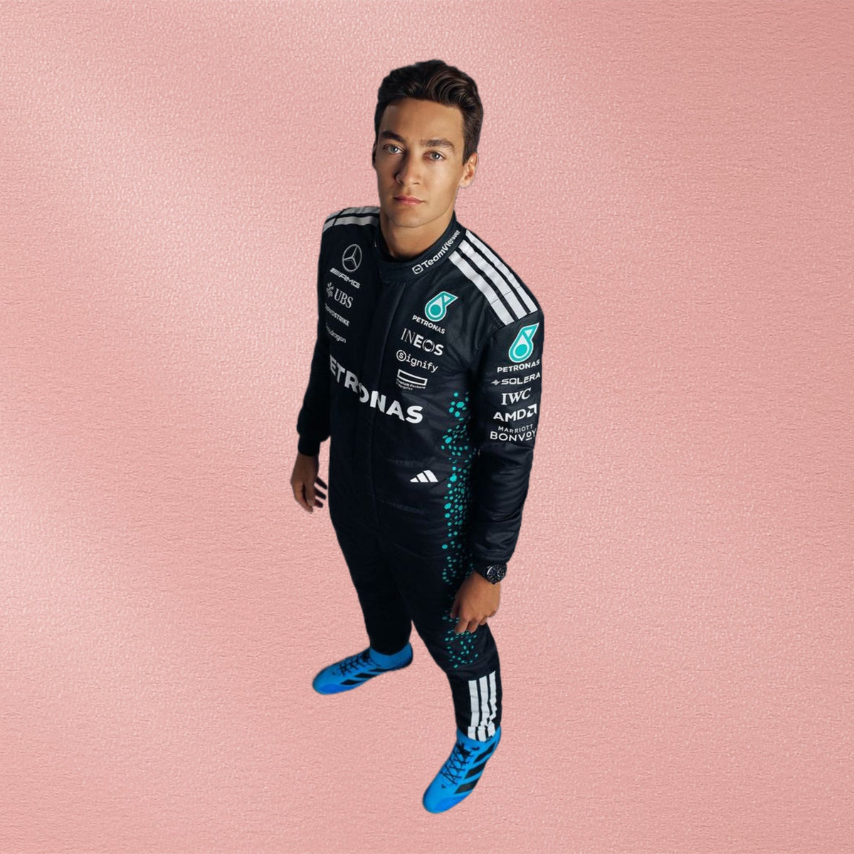 2025 George Russell Mercedes F1 Racing Suit | Formula 1 Racewear Vorix Race Gears